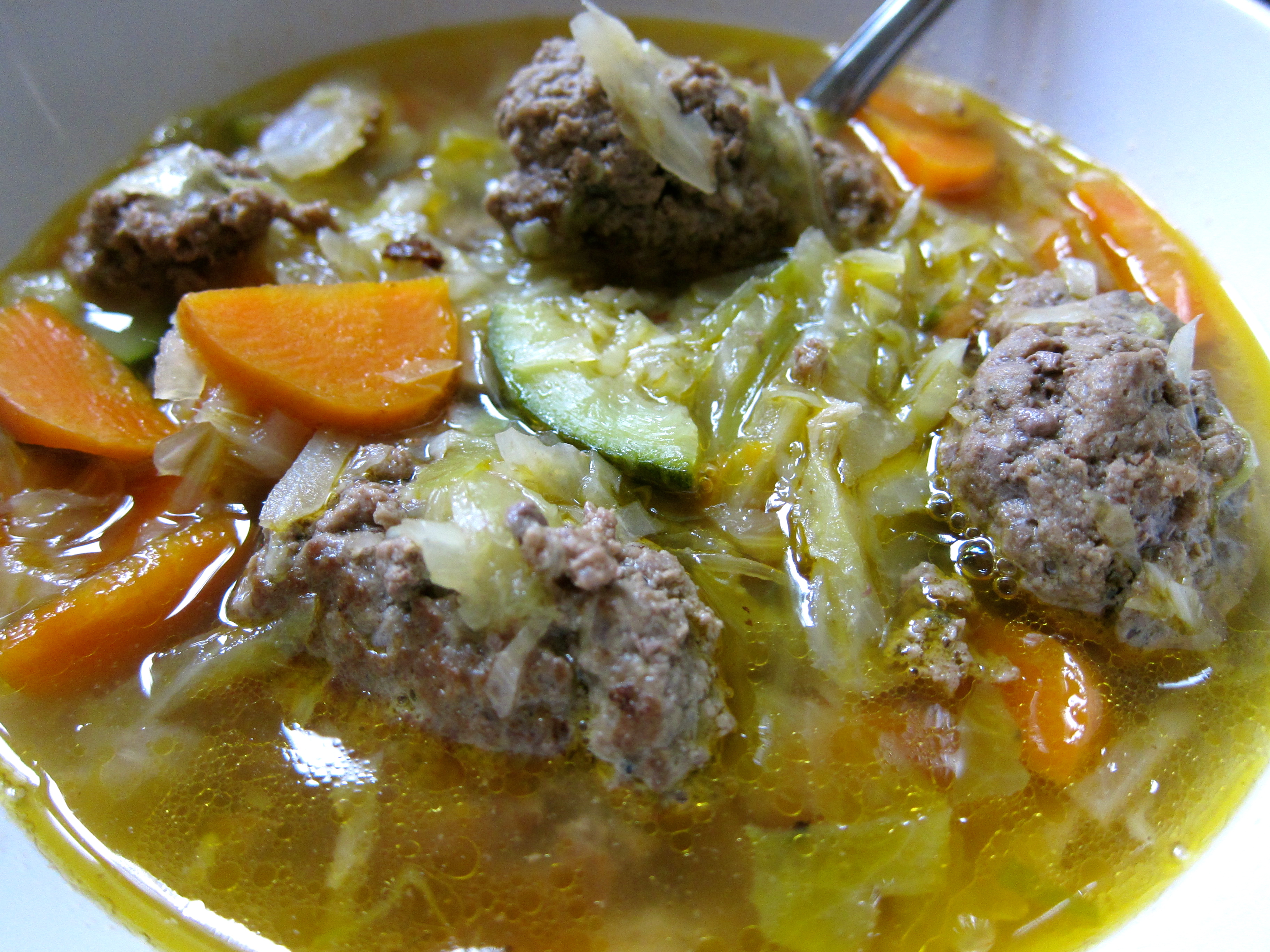 Paleo Beef Liver Meatball and Cabbage Soup | dishes and dishes